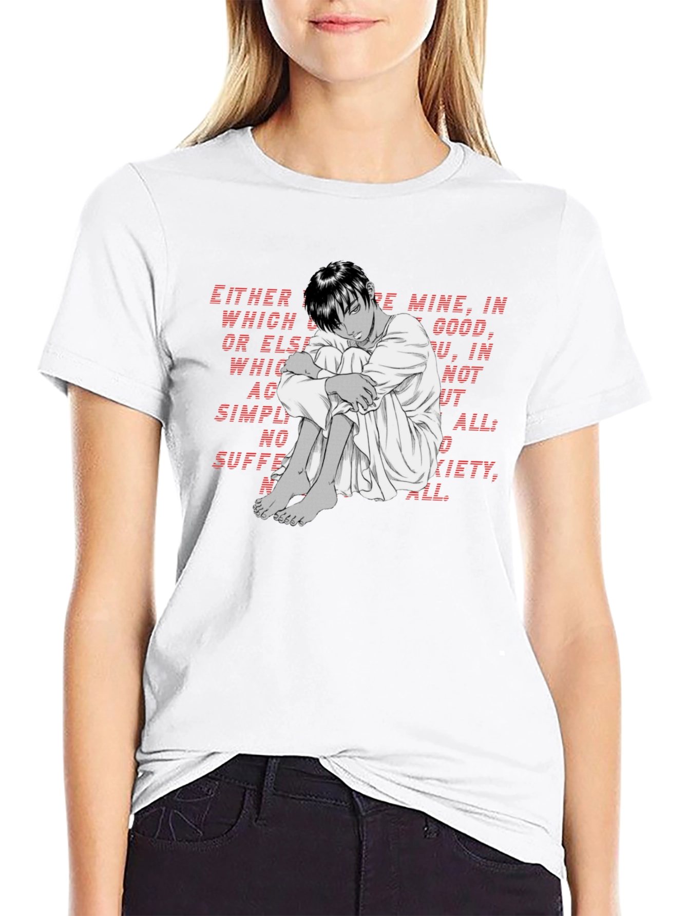 Emotional Anime Graphic T-Shirt