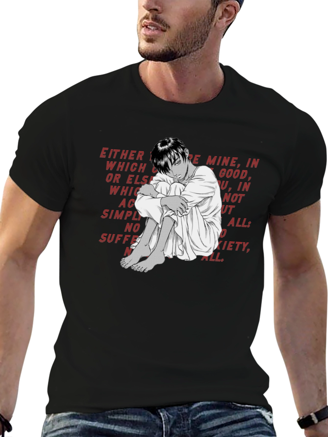 Emotional Anime Graphic T-Shirt
