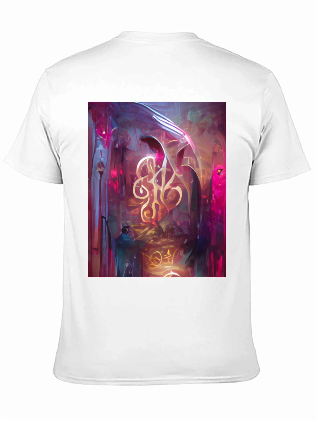Abstract Art Print Black T-Shirt