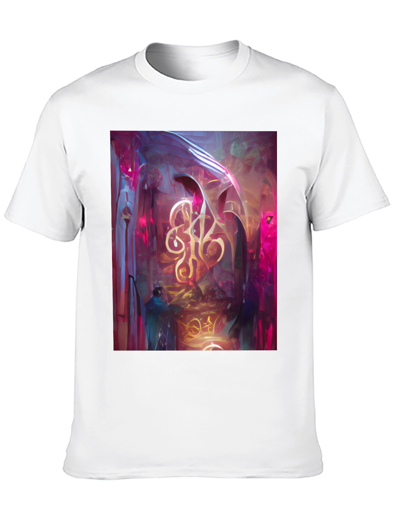 Abstract Art Print Black T-Shirt
