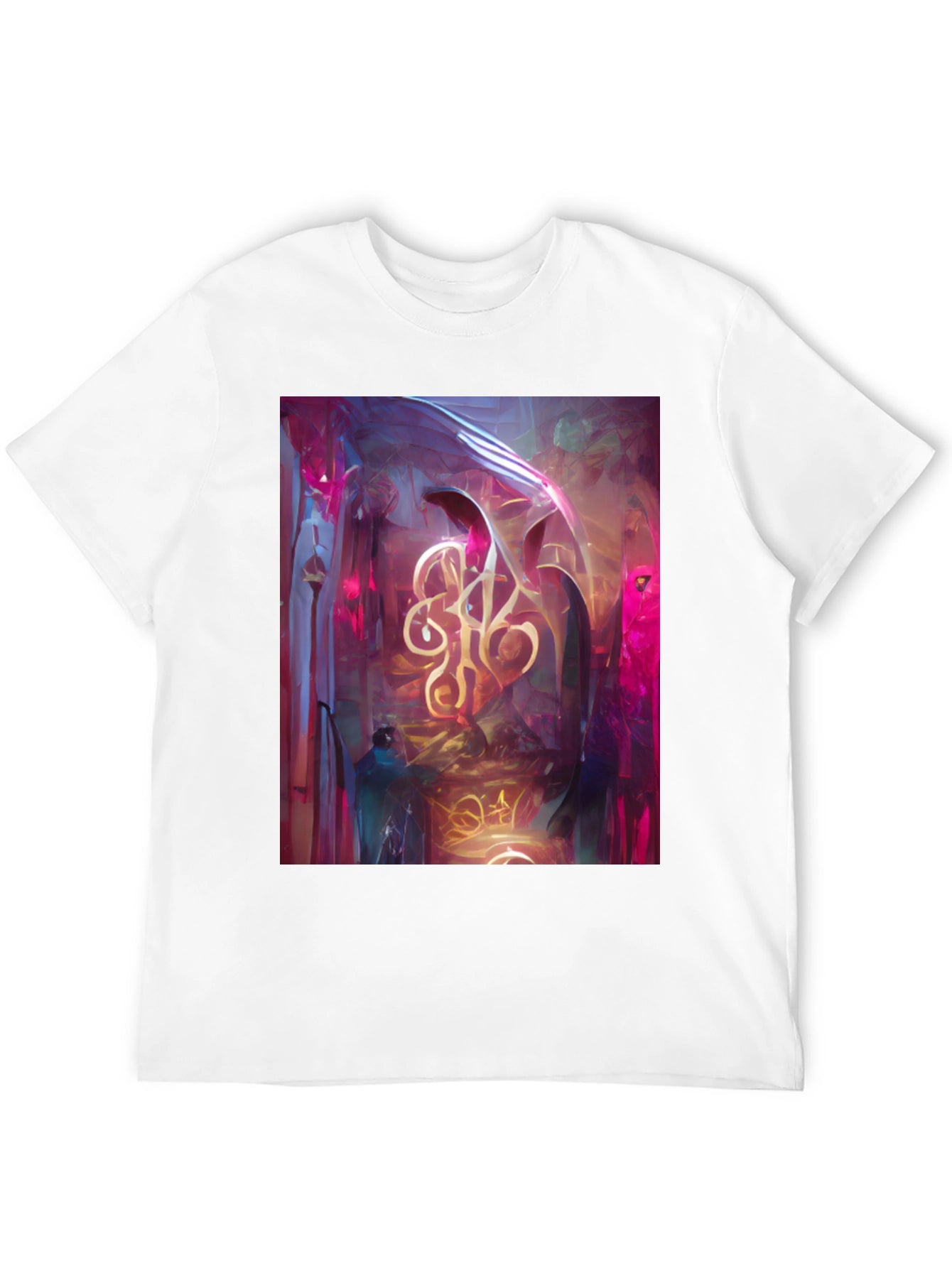 Abstract Art Print Black T-Shirt