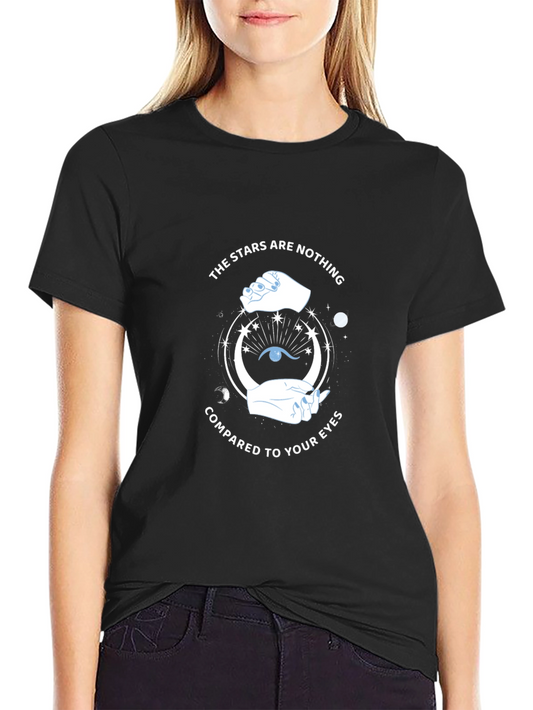 Celestial Eye Graphic Tee - Stars Compared to Your Eyes