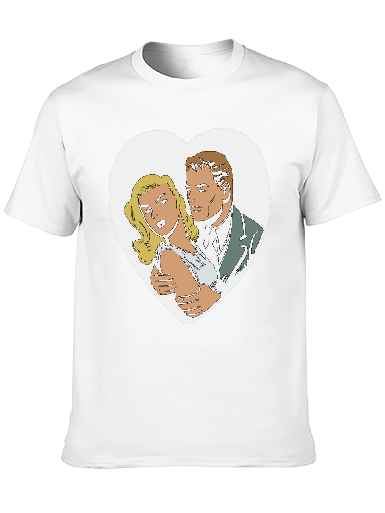 Retro Romance Graphic T-Shirt - Classic Comic Style