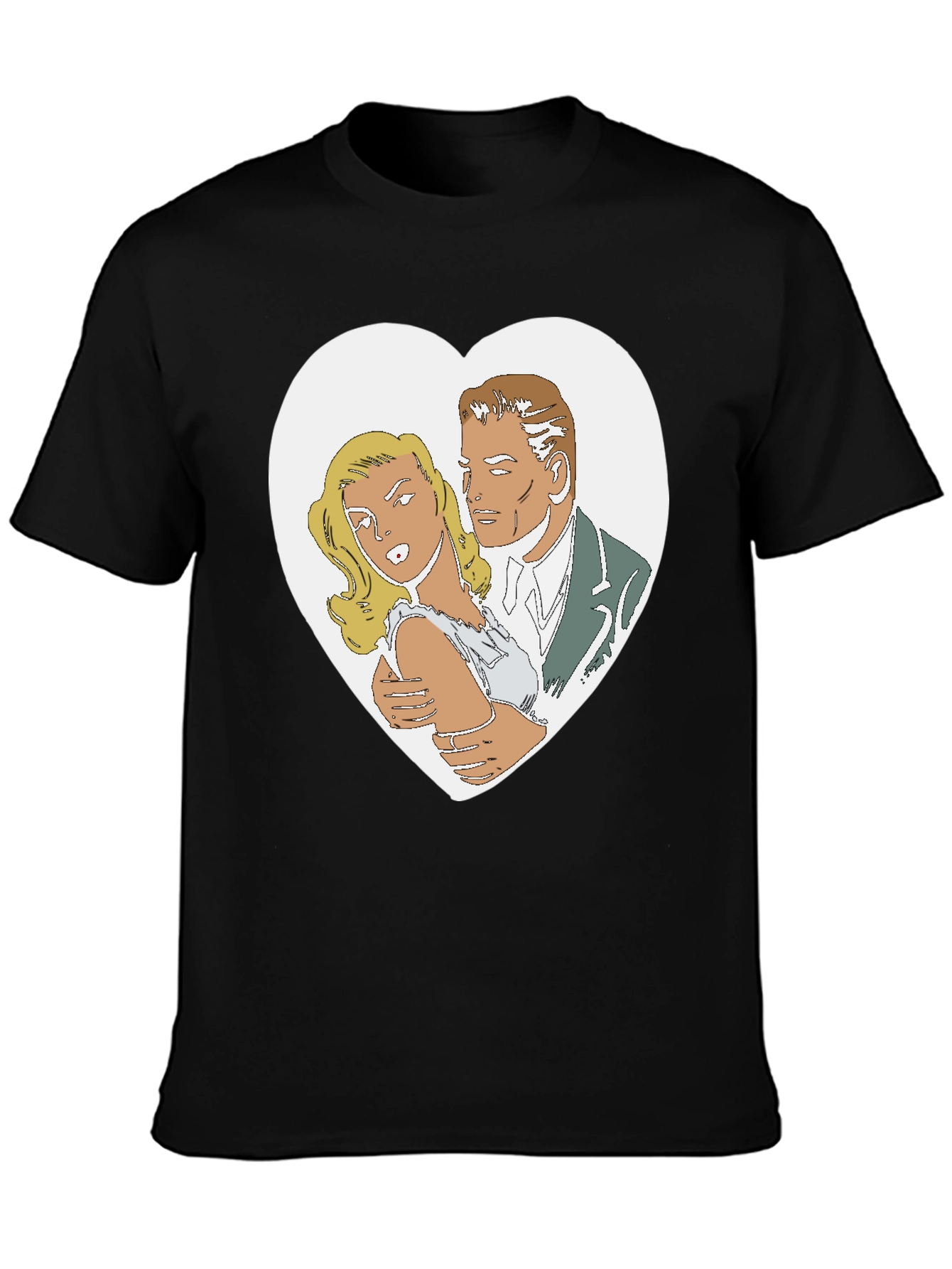 Retro Romance Graphic T-Shirt - Classic Comic Style