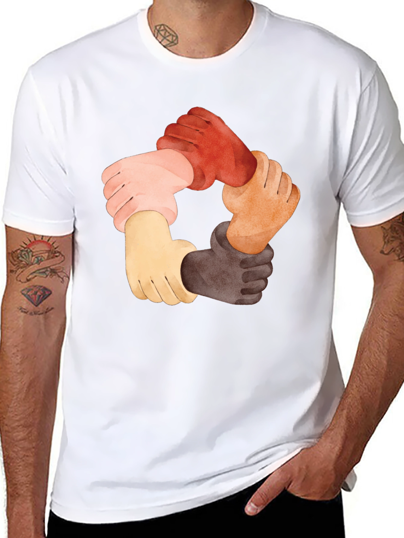 Unity Hands Graphic Tee - Black