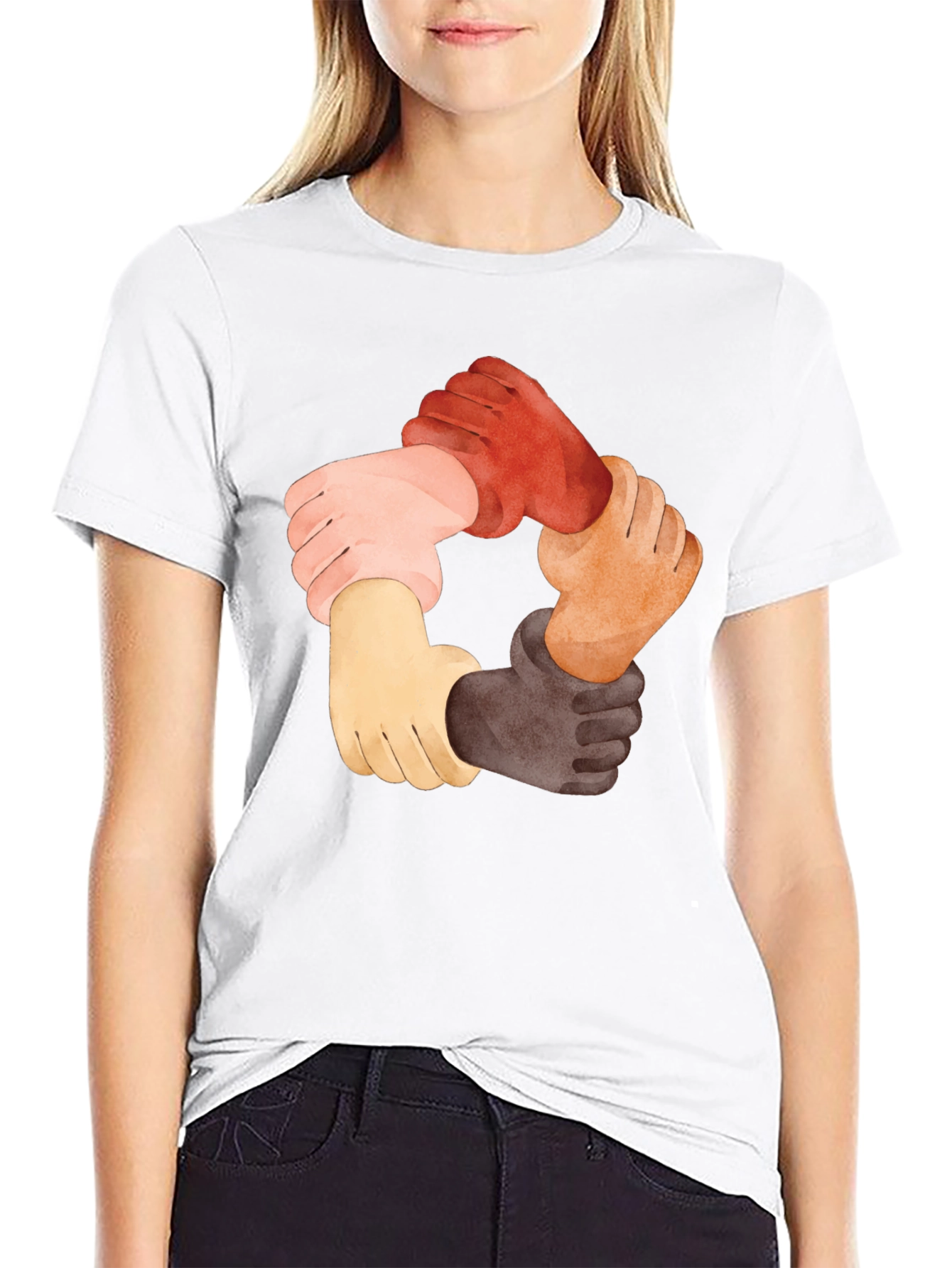 Unity Hands Graphic Tee - Black