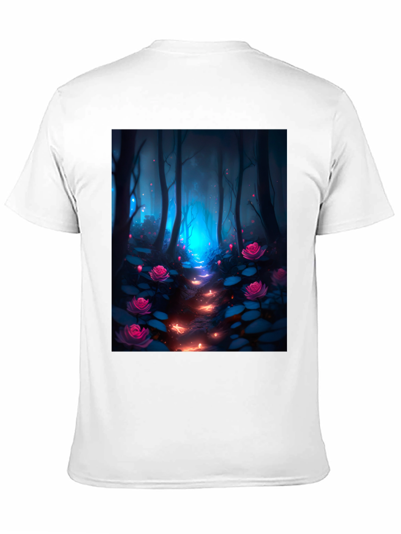 Enchanted Forest Graphic Tee - Black Cotton Blend