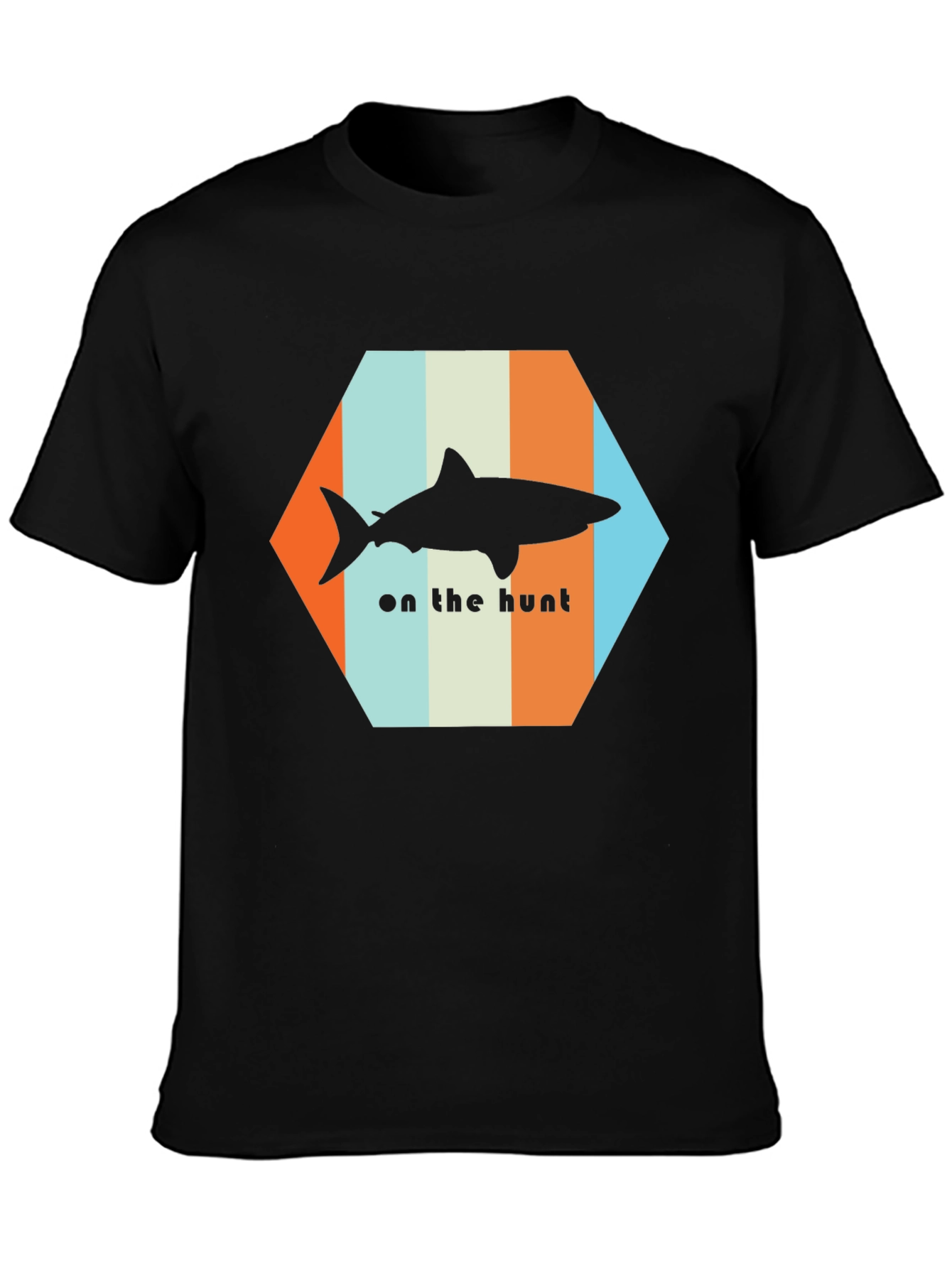 Shark On The Hunt T-Shirt - Retro Style