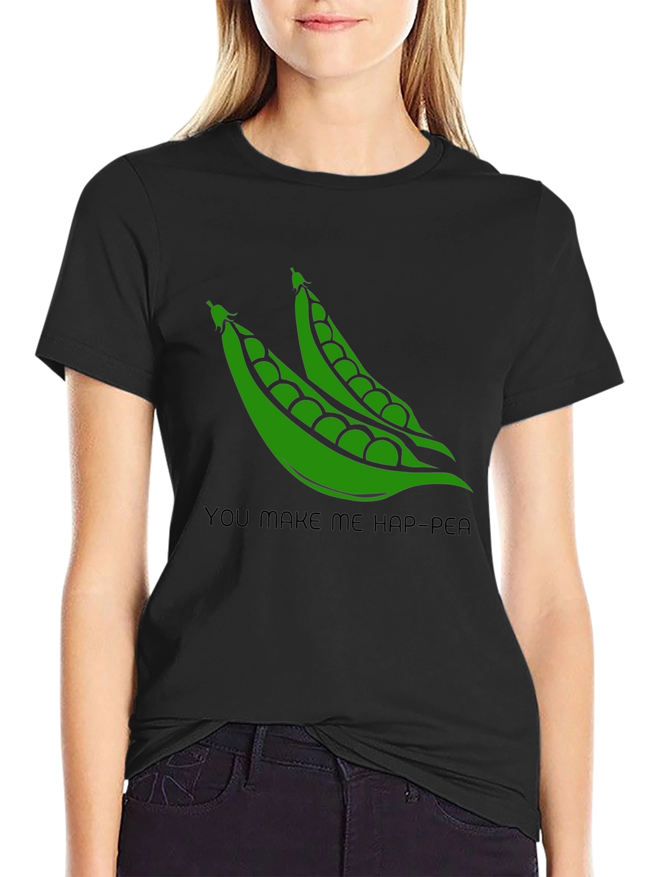 You Make Me Hap-Pea T-Shirt Funny Food Pun Tee