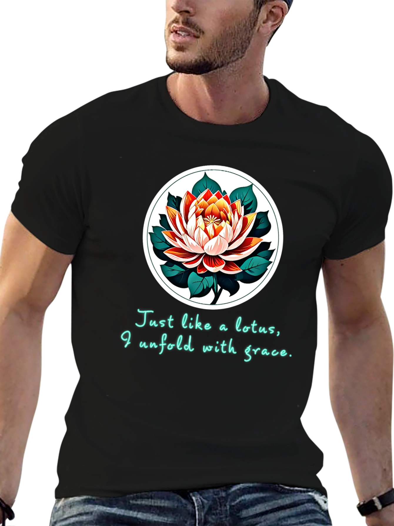 Lotus Grace T-Shirt - Unfold with Elegance