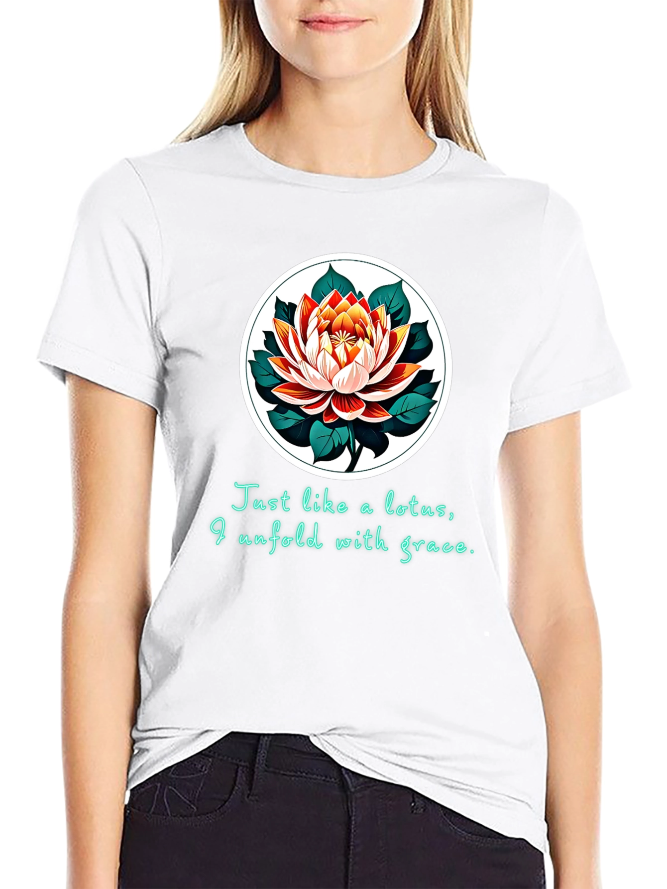 Lotus Grace T-Shirt - Unfold with Elegance