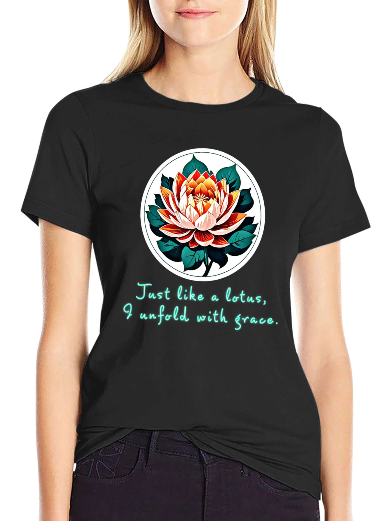 Lotus Grace T-Shirt - Unfold with Elegance