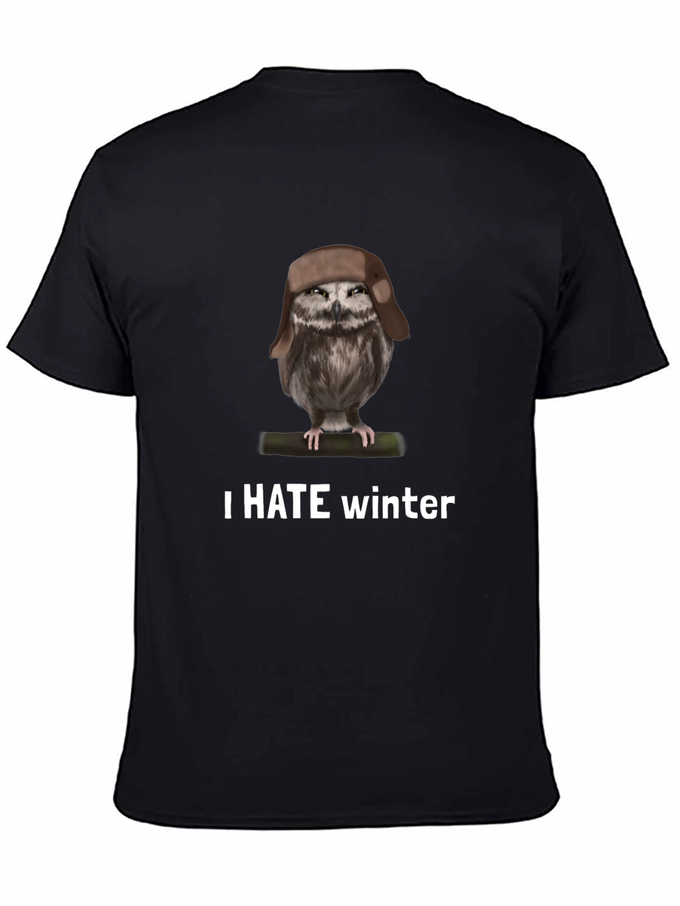 I Hate Winter Owl T-Shirt - Funny Bird Tee