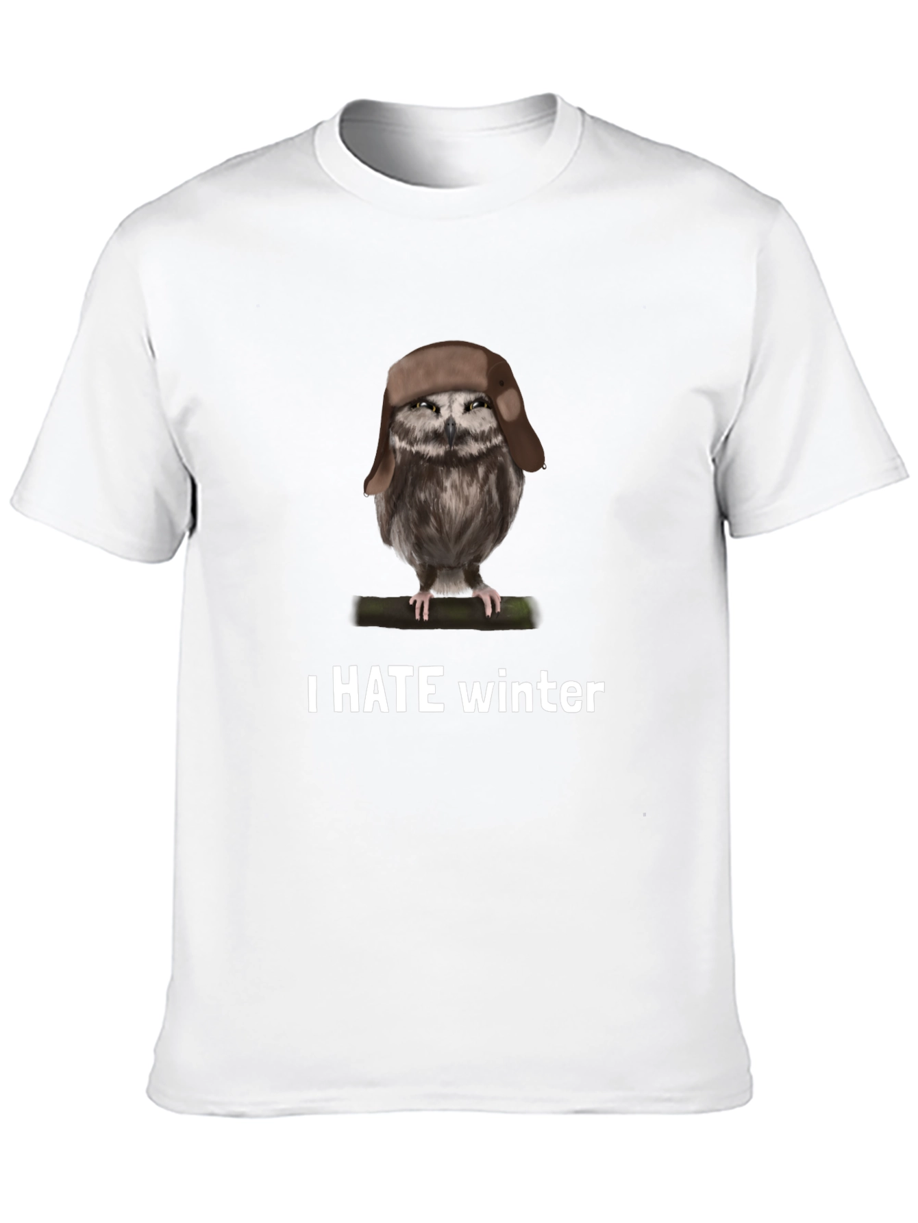 I Hate Winter Owl T-Shirt - Funny Bird Tee