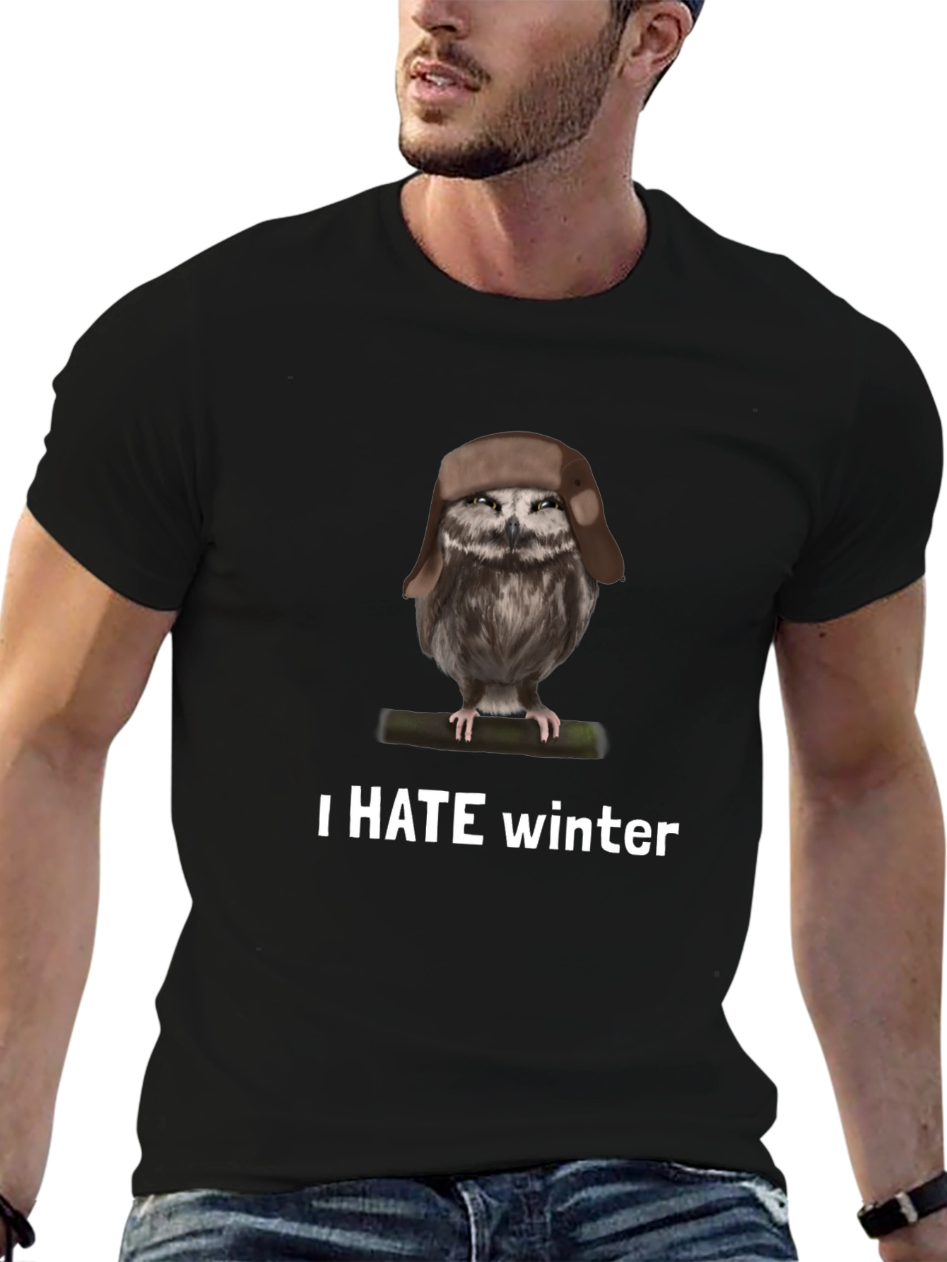 I Hate Winter Owl T-Shirt - Funny Bird Tee