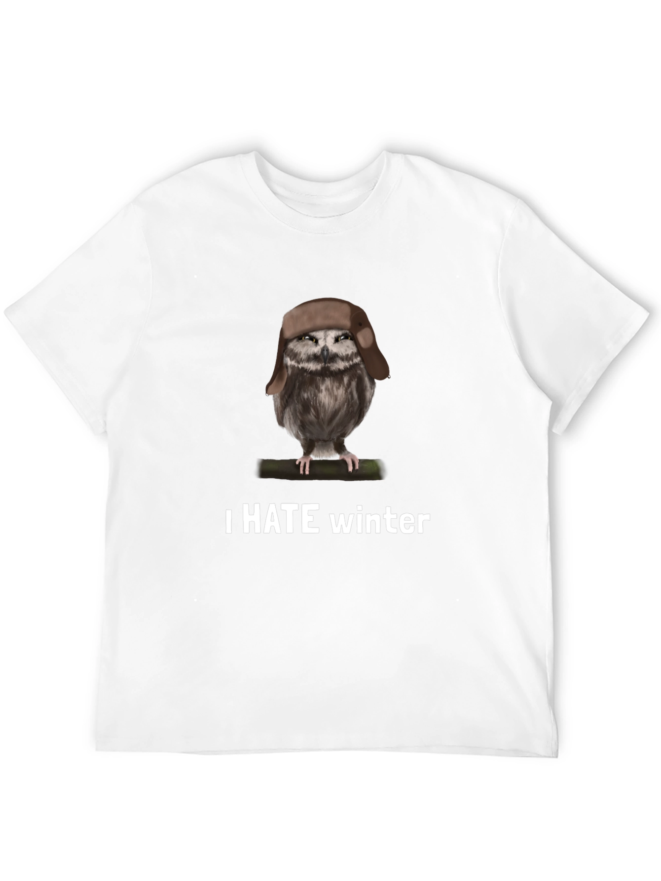 I Hate Winter Owl T-Shirt - Funny Bird Tee