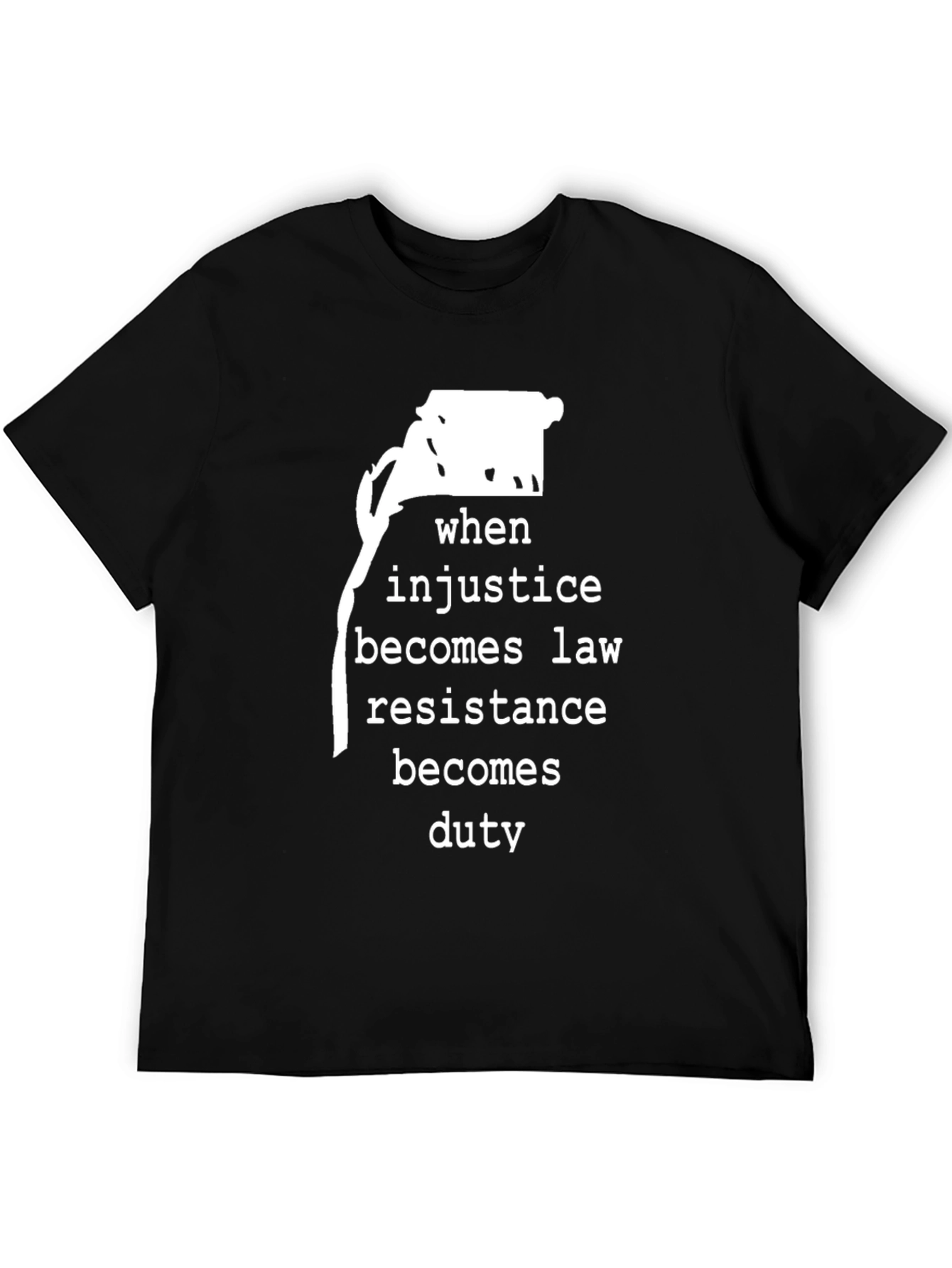 Resistance Duty Graphic Tee - Black Cotton Comfort