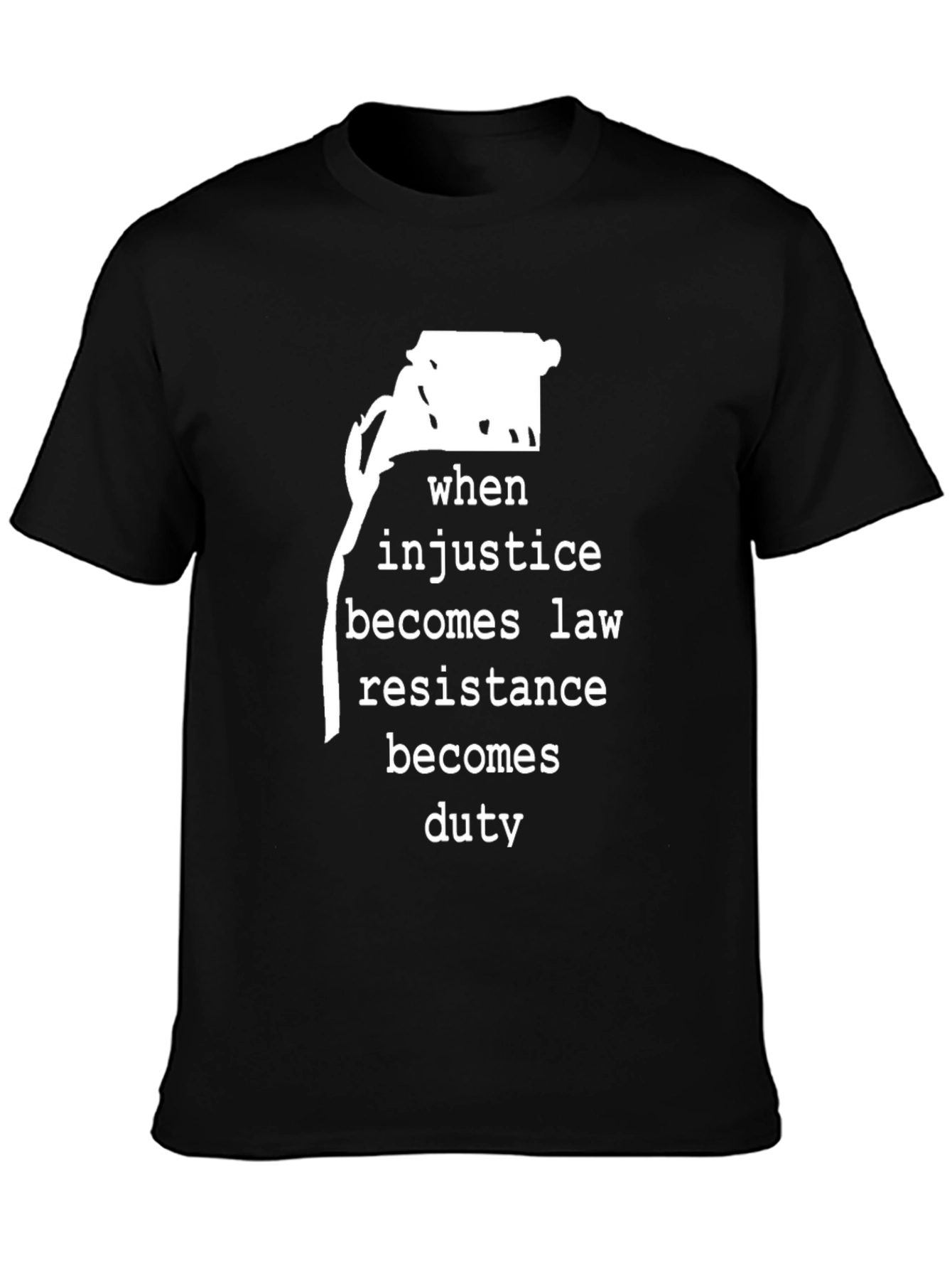 Resistance Duty Graphic Tee - Black Cotton Comfort