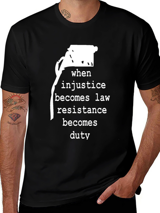 Resistance Duty Graphic Tee - Black Cotton Comfort