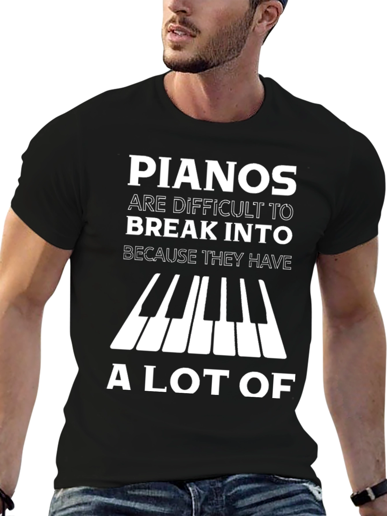 Piano Joke T-Shirt: Difficult to Break Into