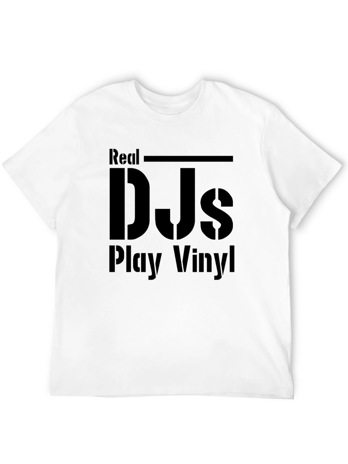 Real DJs Play Vinyl Black T-Shirt