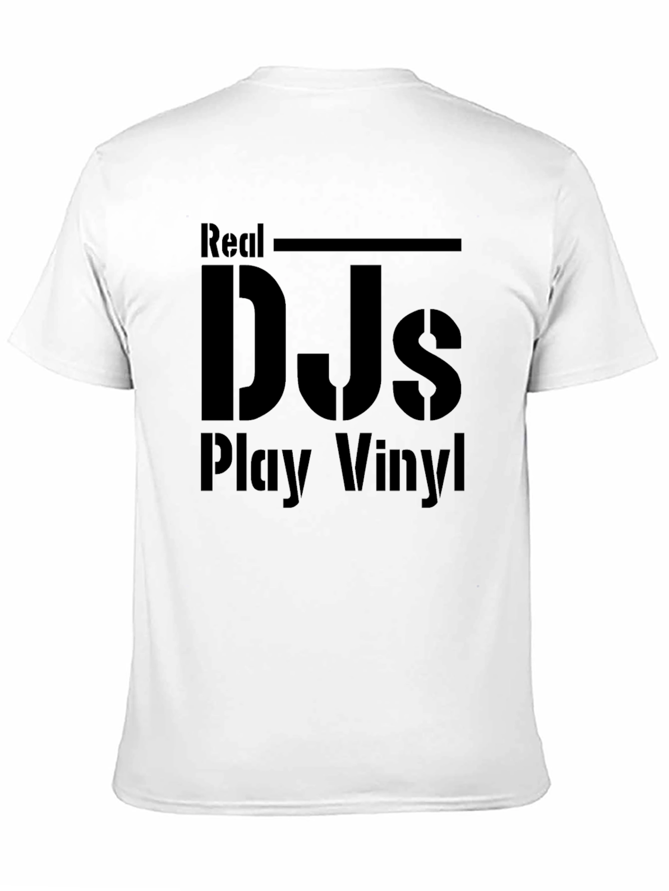 Real DJs Play Vinyl Black T-Shirt