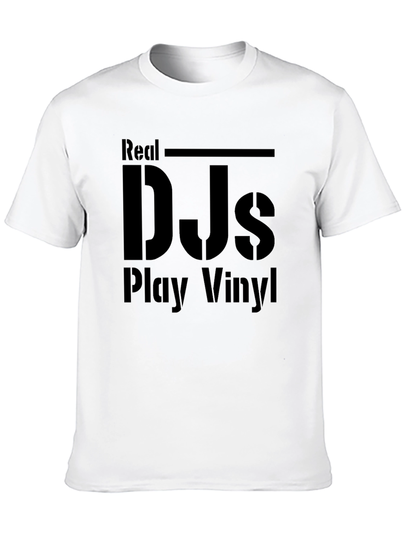 Real DJs Play Vinyl Black T-Shirt