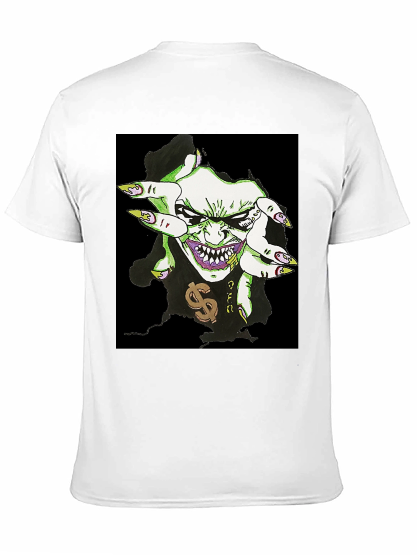 Mens Black Graphic Tee - Joker Design