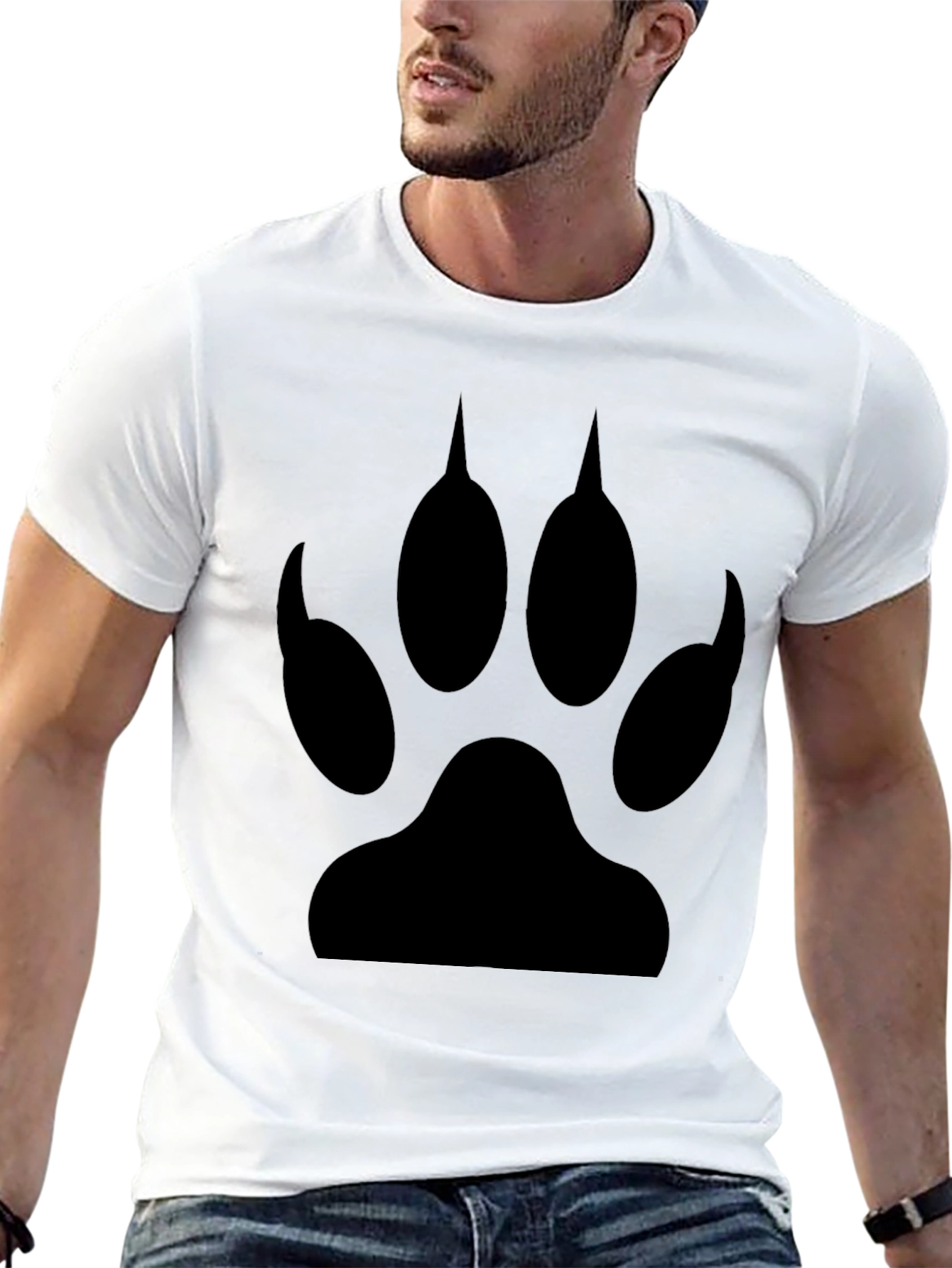 Black Paw Print T-Shirt