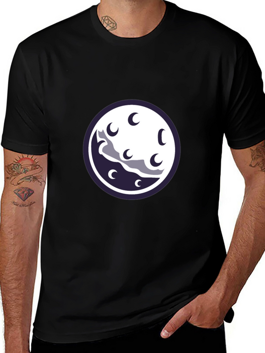 Night Sky Moon Graphic Tee - Black