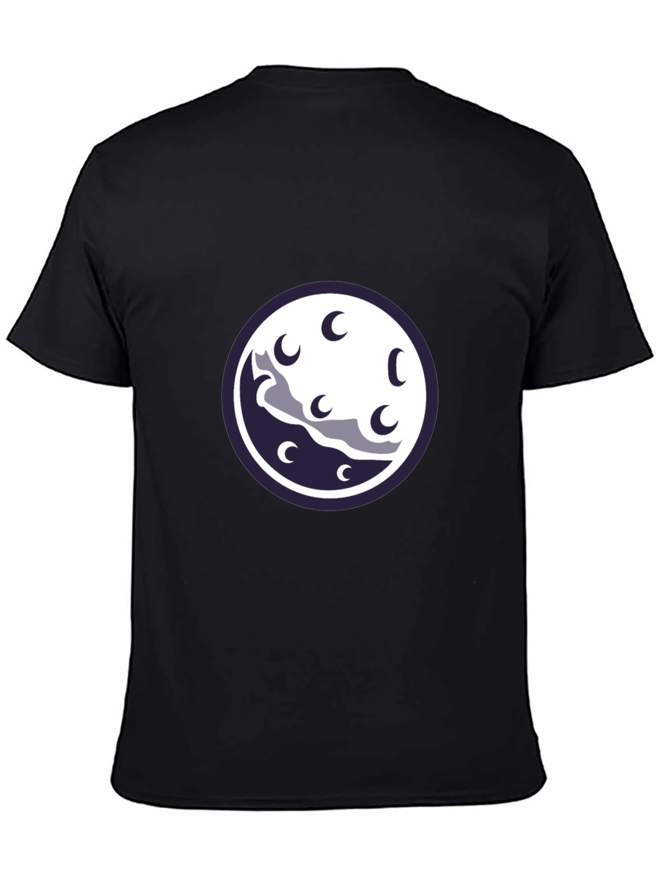 Night Sky Moon Graphic Tee - Black
