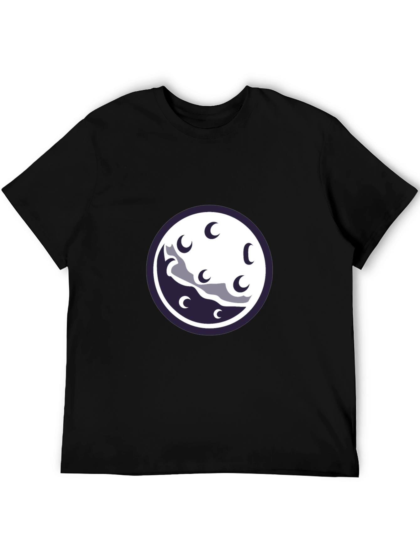 Night Sky Moon Graphic Tee - Black