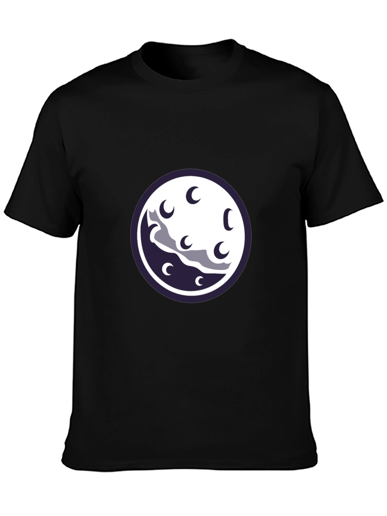 Night Sky Moon Graphic Tee - Black