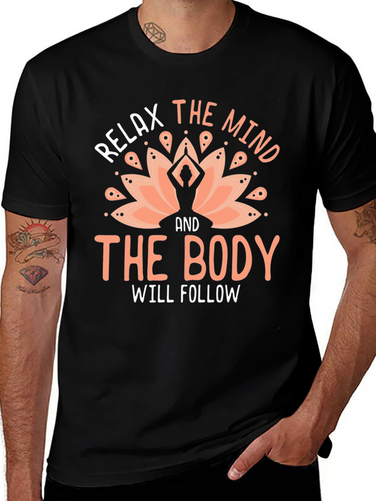 Relax Mind & Body Graphic Tee - Yoga Meditation Shirt