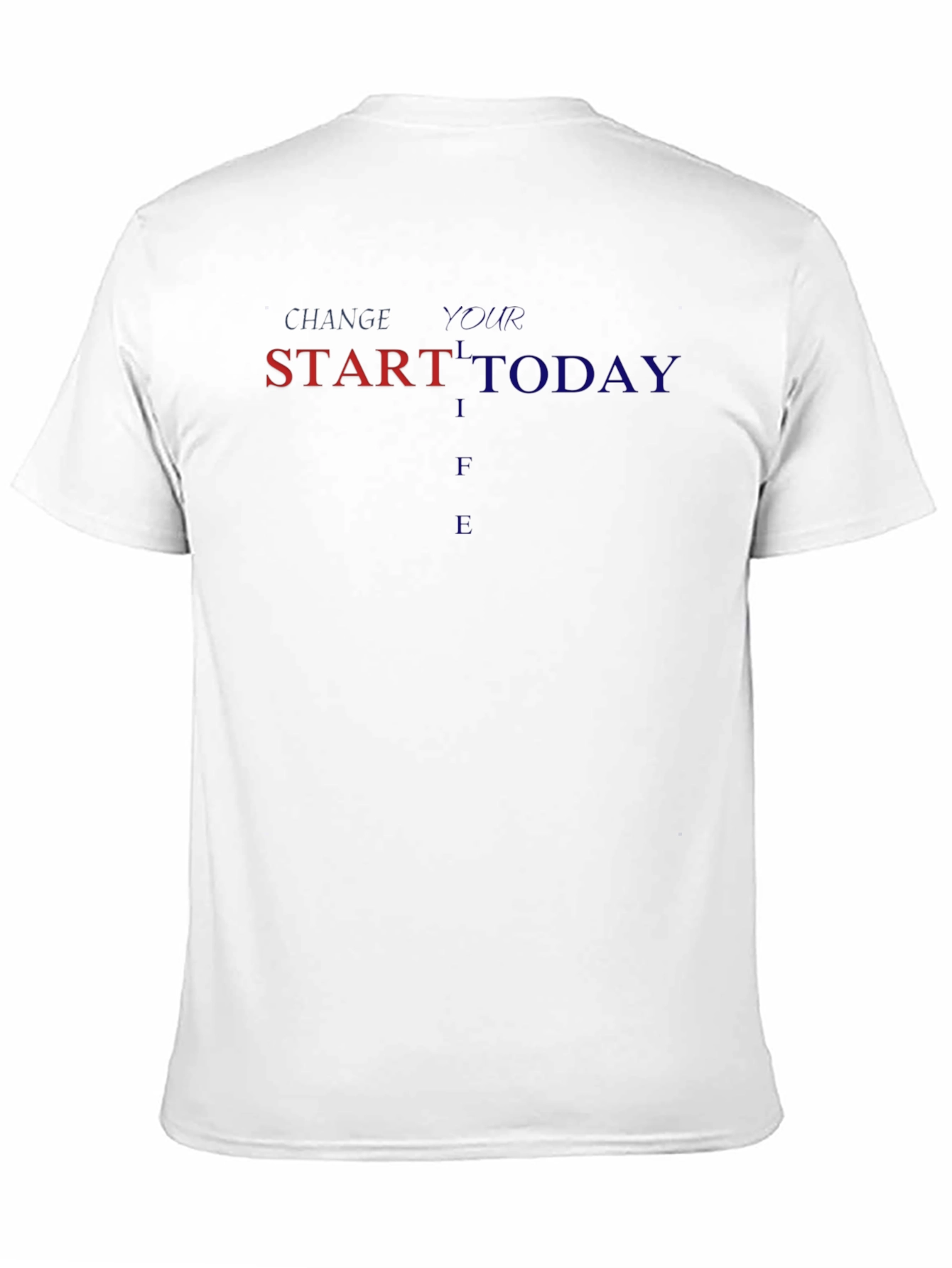Change Your Life Start Today Black Graphic Tee