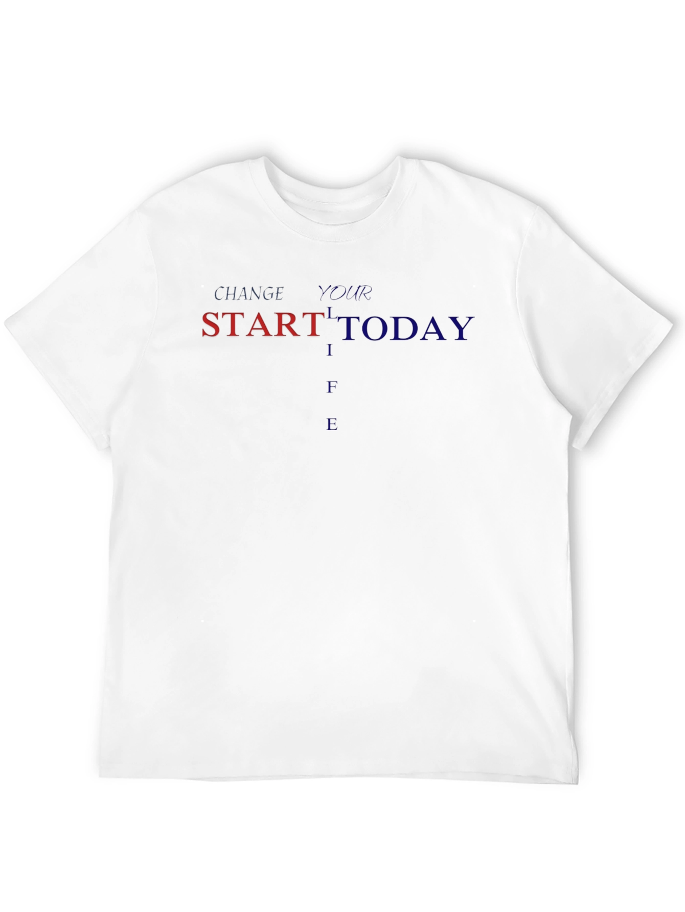 Change Your Life Start Today Black Graphic Tee