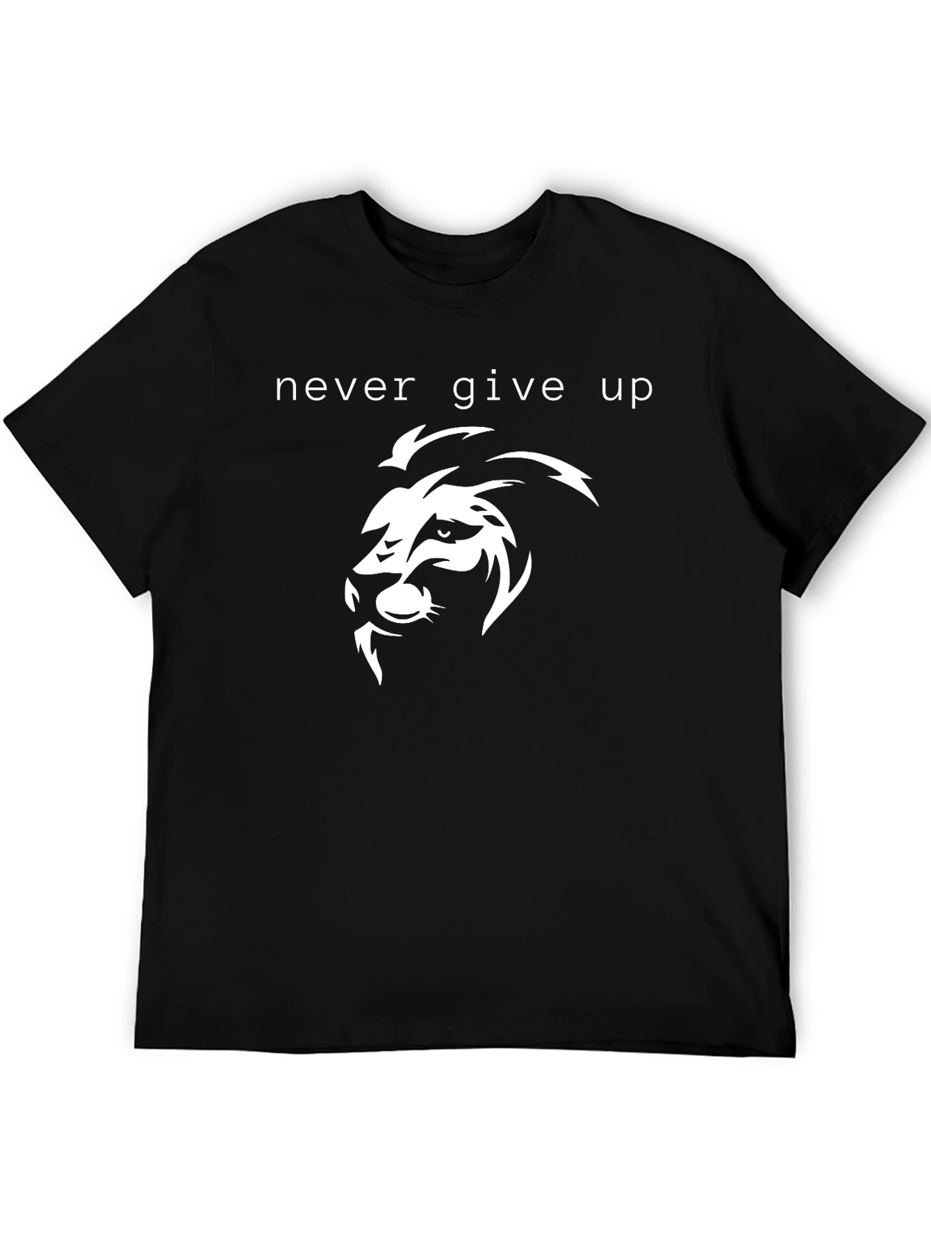 Never Give Up Lion Graphic Tee