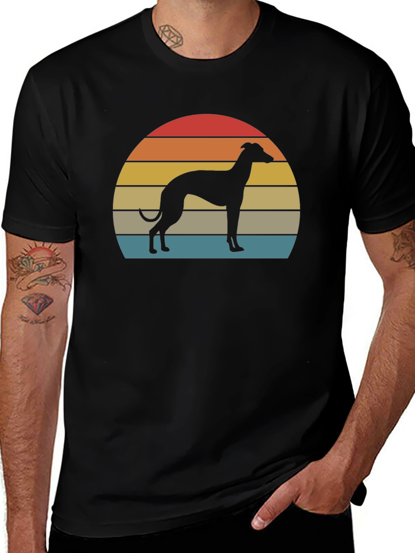 Retro Greyhound Silhouette T-Shirt