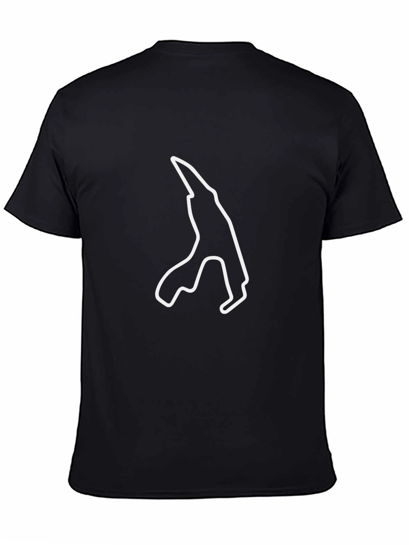 Race Track Outline Black T-Shirt