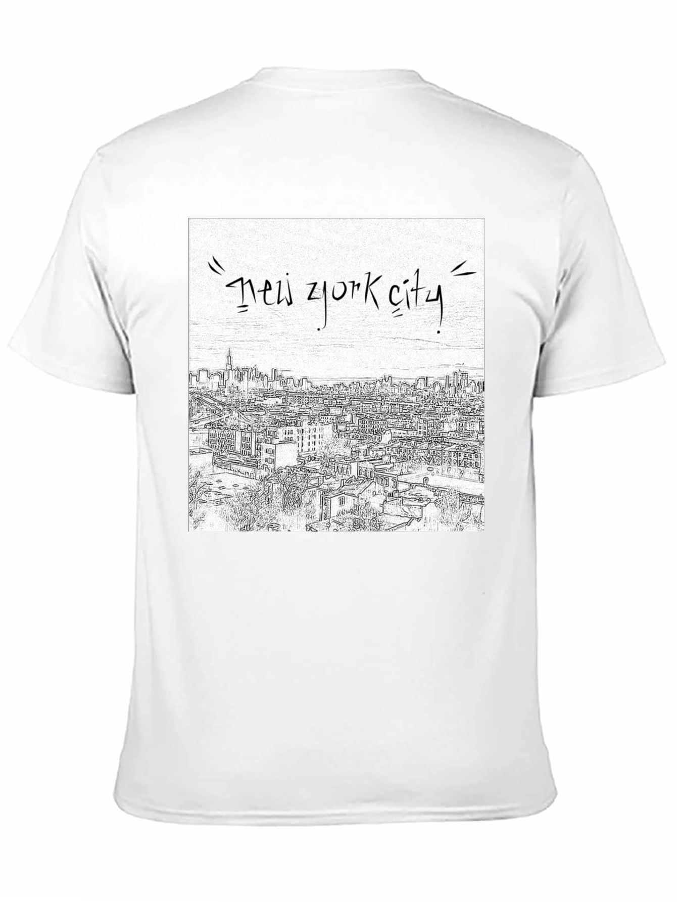 New York City Sketch Graphic Tee - Black