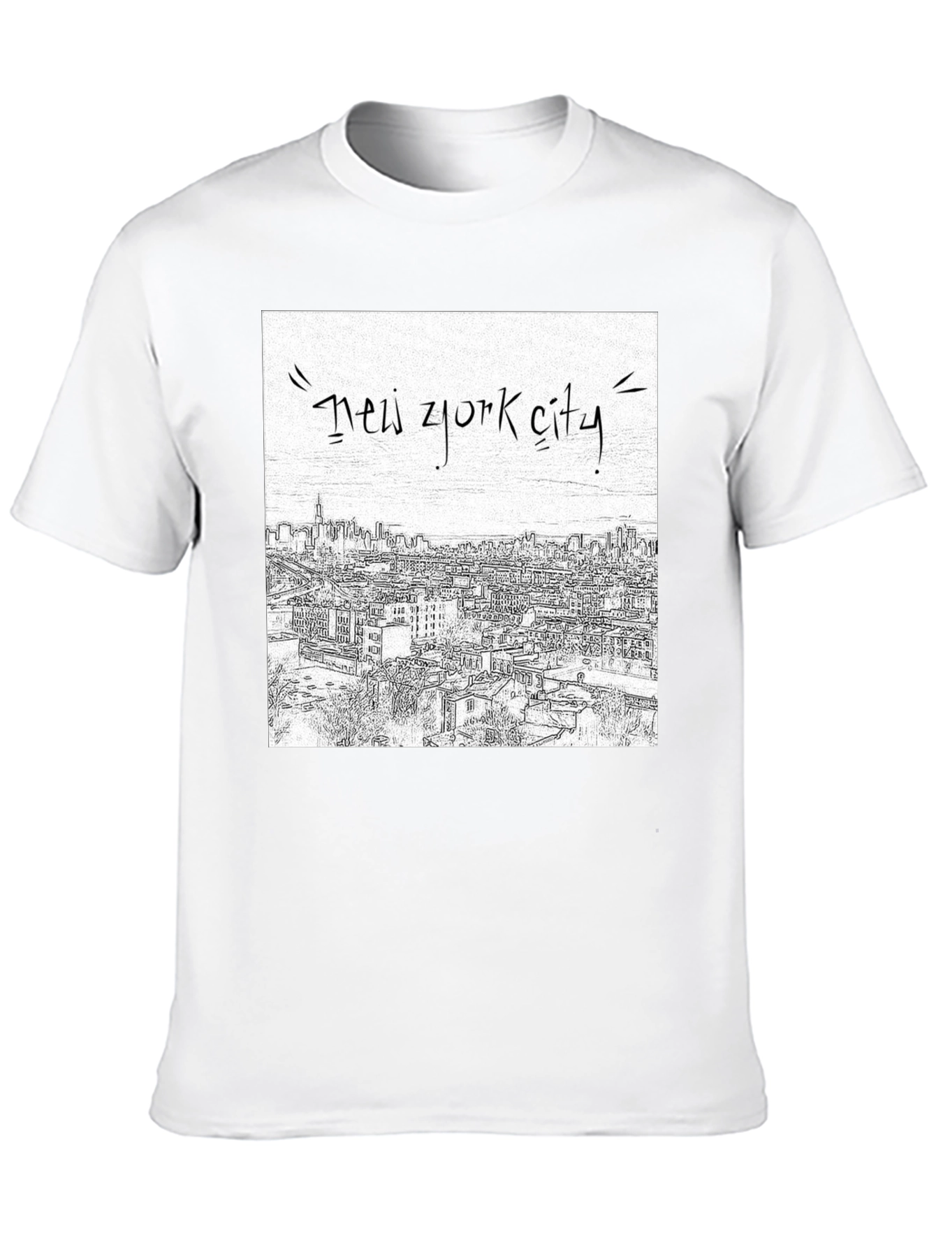 New York City Sketch Graphic Tee - Black