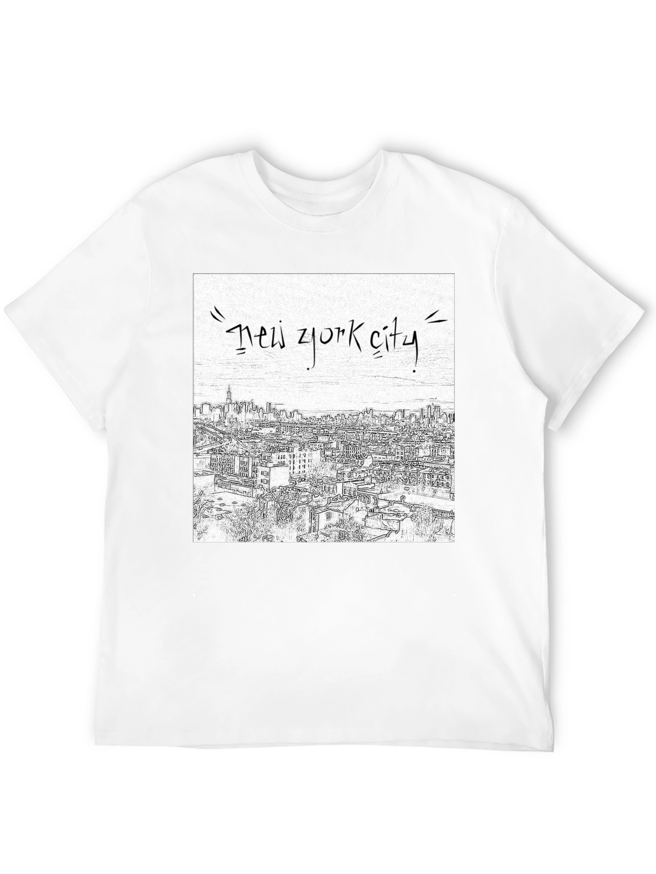 New York City Sketch Graphic Tee - Black