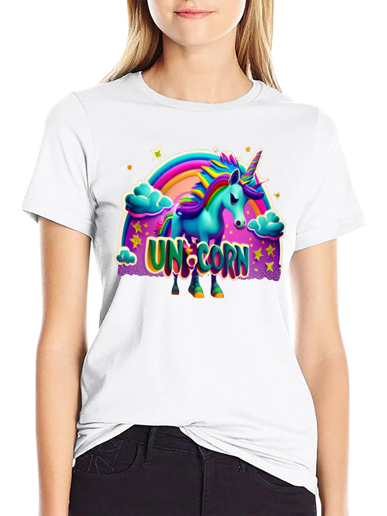 Unicorn Graphic Print T-Shirt