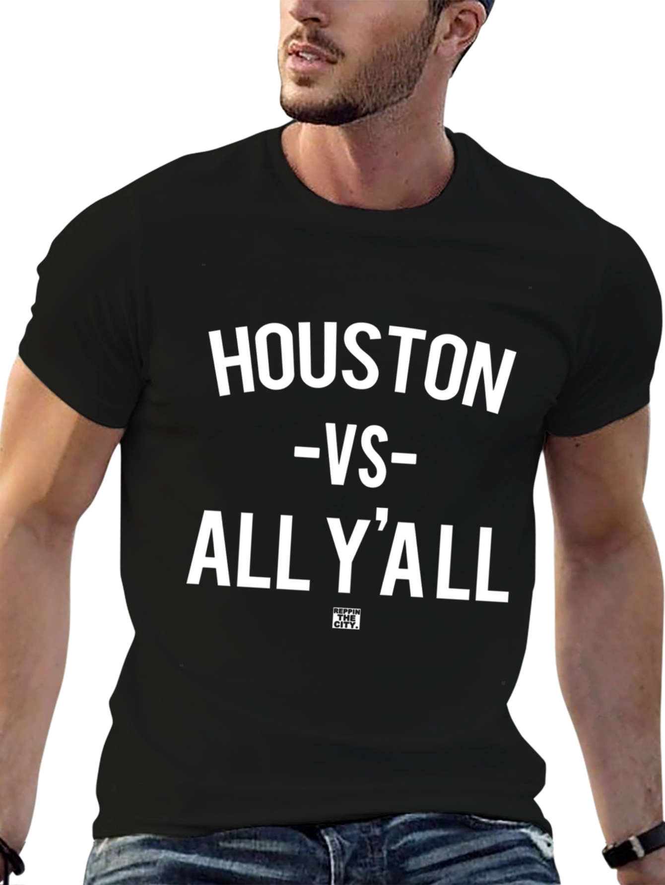 Houston vs All Yall Black Graphic Tee