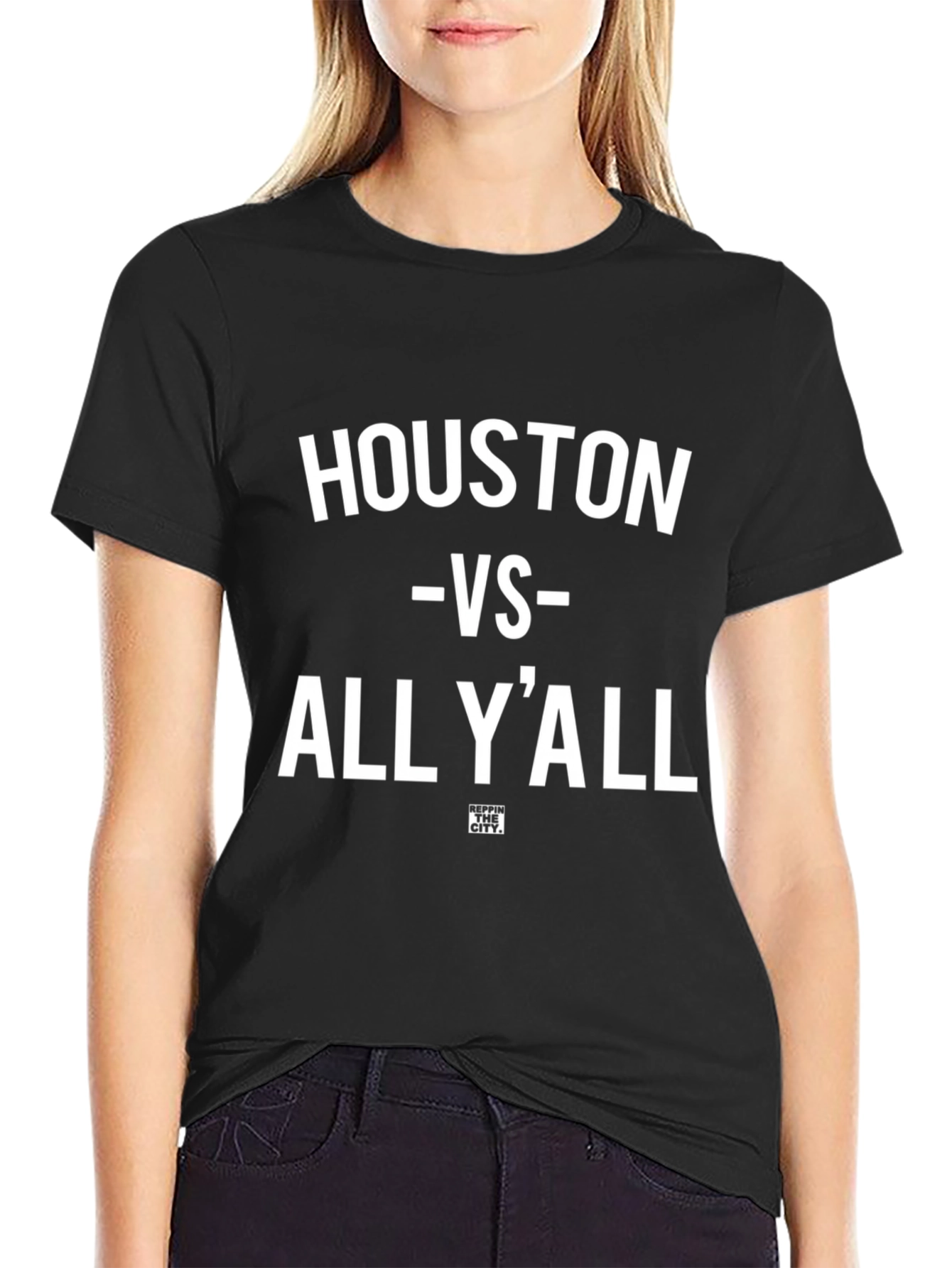 Houston vs All Yall Black Graphic Tee