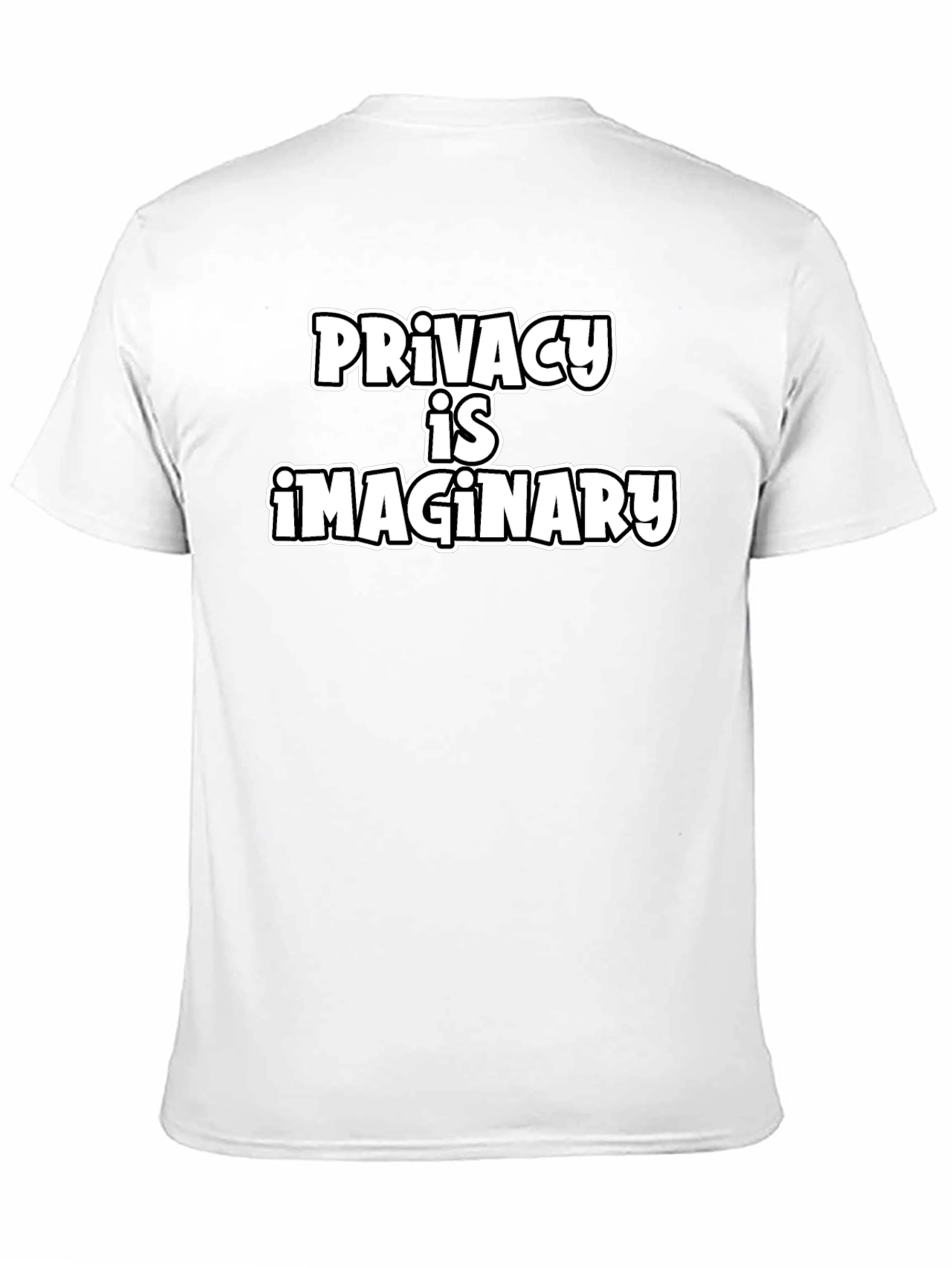Privacy Is Imaginary Graphic Tee - Black