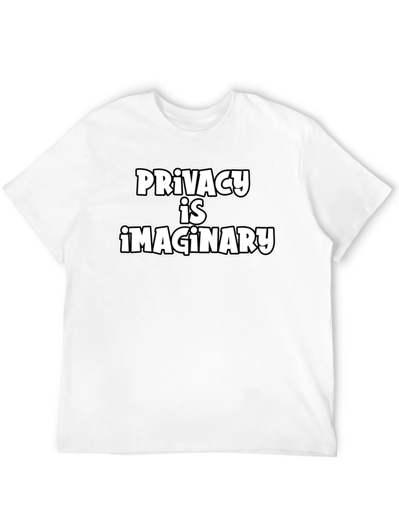 Privacy Is Imaginary Graphic Tee - Black
