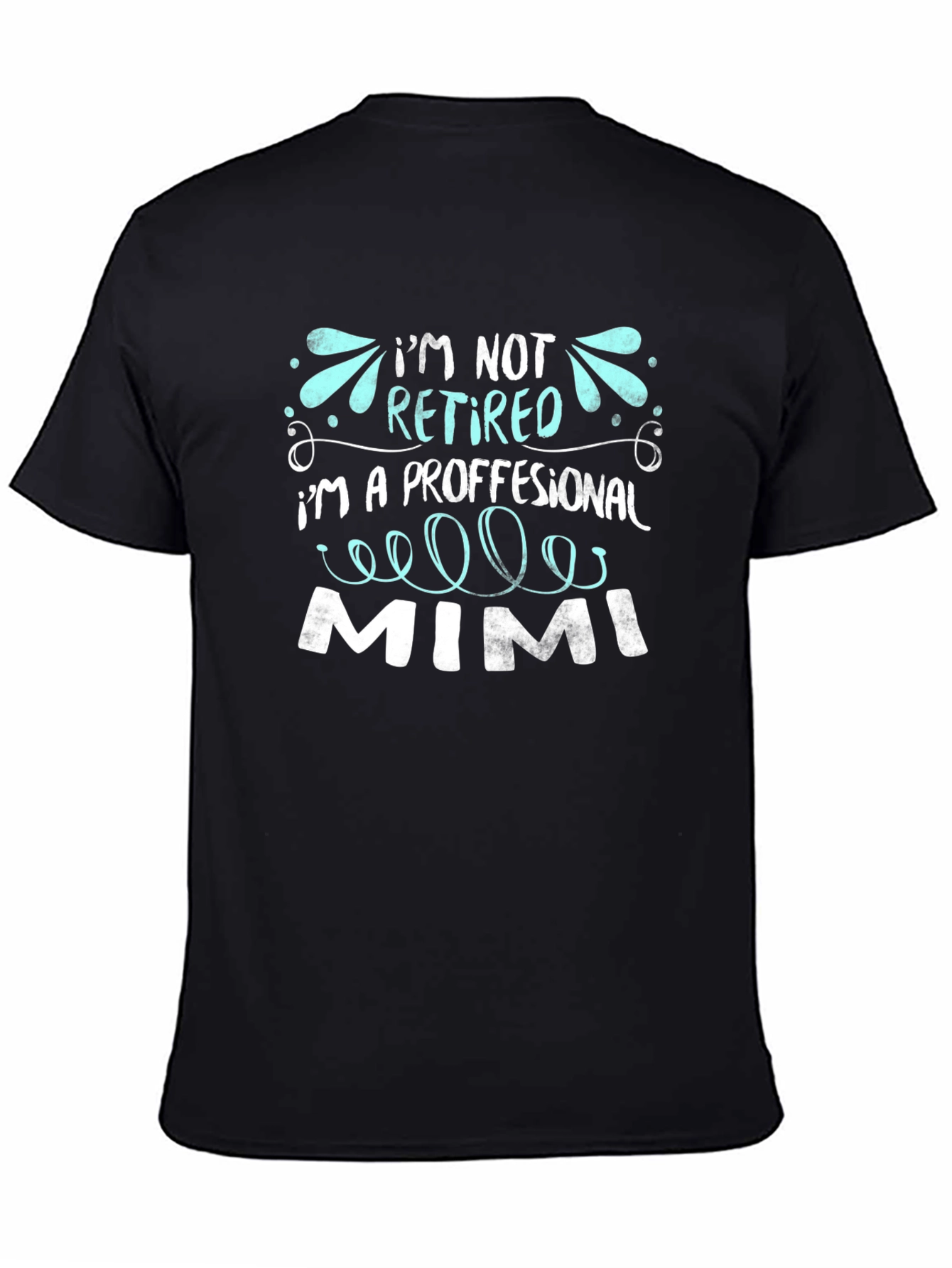 Professional Mimi Graphic Tee - Black Cotton T-Shirt