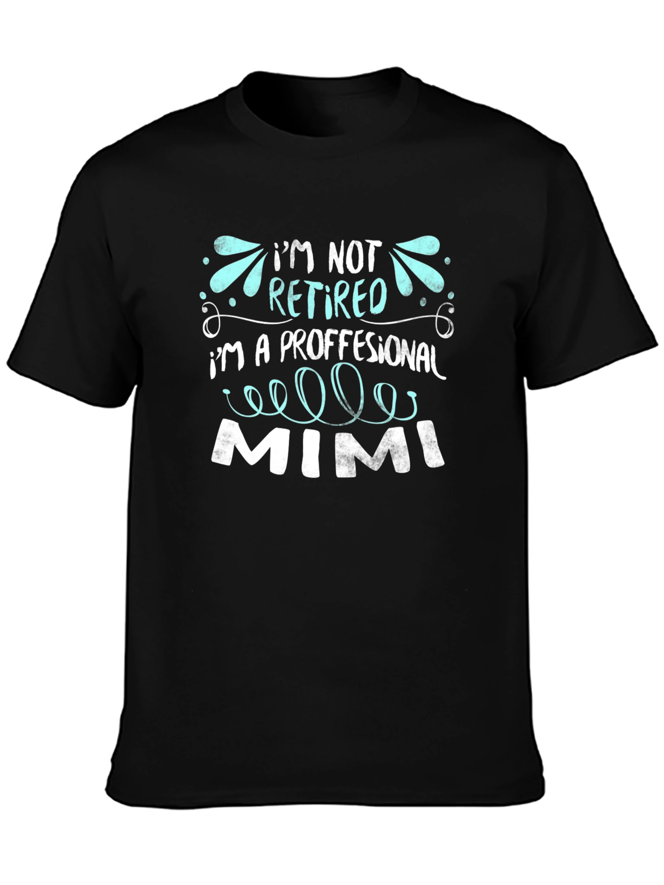 Professional Mimi Graphic Tee - Black Cotton T-Shirt