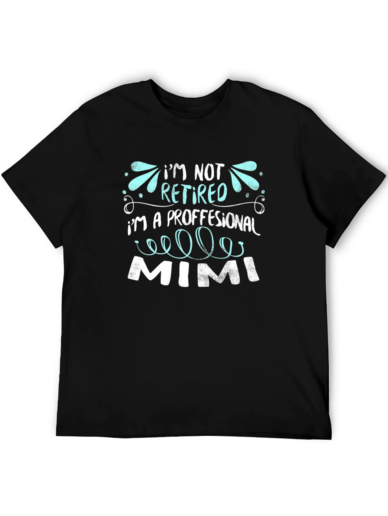 Professional Mimi Graphic Tee - Black Cotton T-Shirt